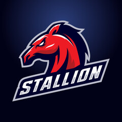 Stallion mascot logo