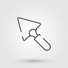 Trowel vector icon. Construction tool, mason equipment symbol for web, mobile apps and UI.