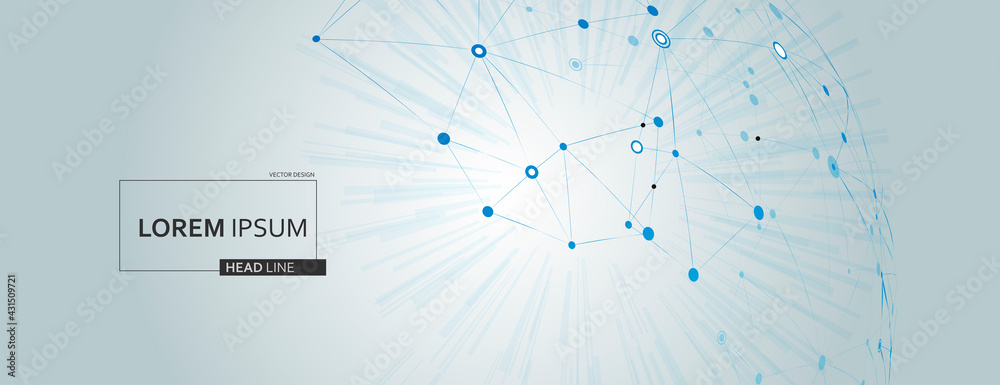 Leinwandbilder modern connection illustration on light backdrop. abstract graphic design template. vector illustrat