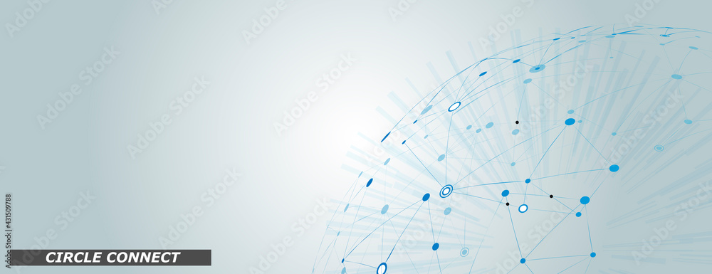Leinwandbilder modern connection illustration on light backdrop. abstract graphic design template. vector illustrat