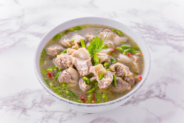 Spicy soup with pork ribs