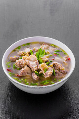 Spicy soup with pork ribs