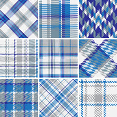 Classic tartan pattern set.