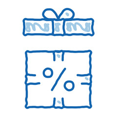 Open Interest Gift doodle icon hand drawn illustration