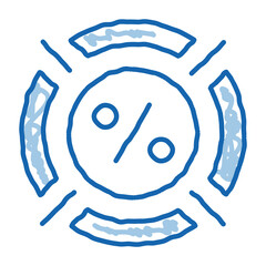 Interest Target Concept doodle icon hand drawn illustration