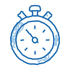 Competition Sport Stopwatch doodle icon hand drawn illustration