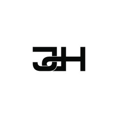 jdh letter original monogram logo design
