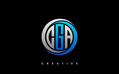 CGA Letter Initial Logo Design Template Vector Illustration