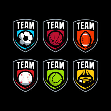 Sport ball badge logo