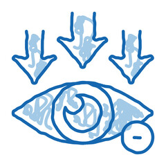 Eye And Arrows Eyesight doodle icon hand drawn illustration