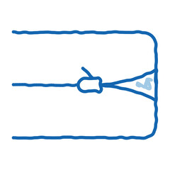 Mattress Cover Zipper doodle icon hand drawn illustration