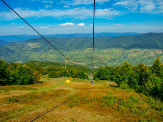 Ski complex on the slope of Mount Krasiya in the village of Vyshka, Transcarpathian region.