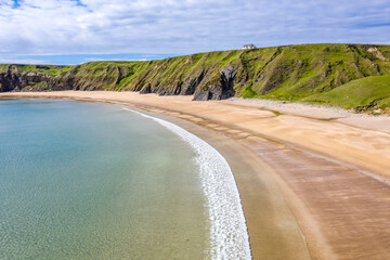 Aerial view of the Silver Strand in County Donegal - Ireland