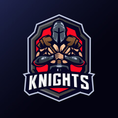 Naklejka na ściany i meble Knight mascot logo