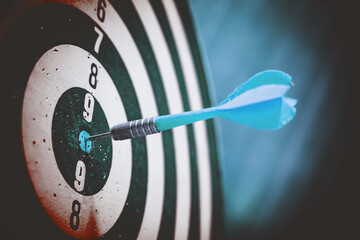 Bullseye is a target of business. Dart is an opportunity and Dartboard is the target and goal. So both of that represent a challenge in business marketing as concept.
