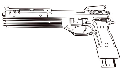 サブマシンガン ライフル アメリカ イラスト 前 Arm Wall Mural A Kamiya Ichiro