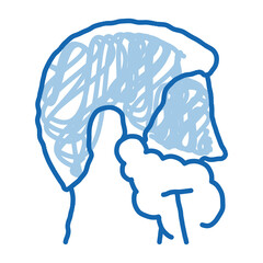 Man Shaving With Razor doodle icon hand drawn illustration