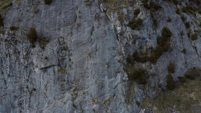 Rock climbing in a well known landmark in Canfranc, Coll de Ladrones