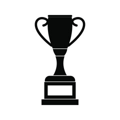 Trophy icon, winning cup with star isolated on white background. First place, award bowl. Symbol of success, victory, championship. Vector flat line illustration. eps. 10