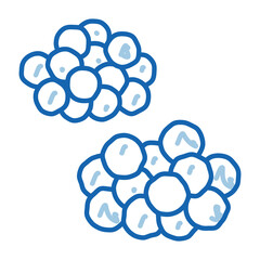 Caviar Heaps doodle icon hand drawn illustration