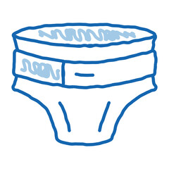 Diaper With Belt doodle icon hand drawn illustration