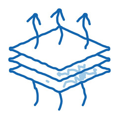 Breathable Layers doodle icon hand drawn illustration