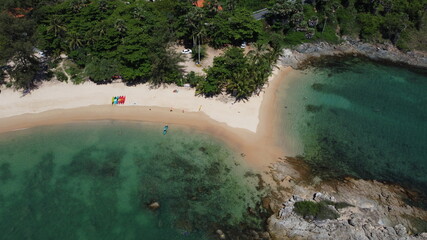 Tropical beach, drone shooting