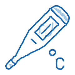 Thermometer Tool doodle icon hand drawn illustration