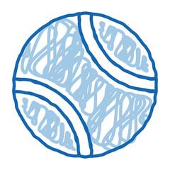 Tennis Play Ball doodle icon hand drawn illustration
