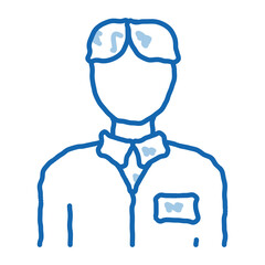 Nurse Silhouette doodle icon hand drawn illustration