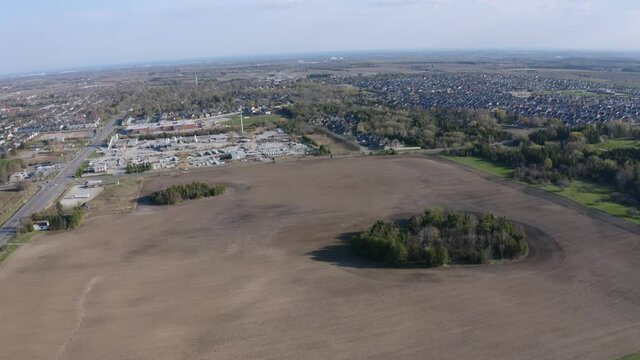 Aerial Footage just north of the town of Brooklin, Ontario. Brooklin is near Whitby, just outside Toronto. Shot in 4k Ultra HD at 24 frames per second