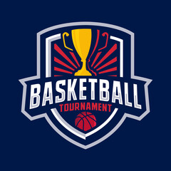 Basketball tournament badge logo