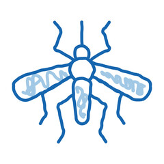 Mosquito Insect doodle icon hand drawn illustration