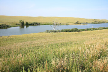 Sather Lake in Little Missouri National Grassland, North Dakota, USA