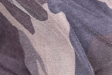 view of the camouflage pattern fabric