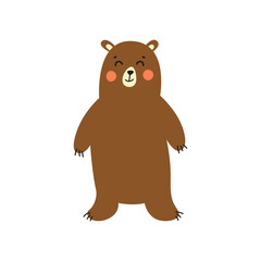 Obraz premium Bear. Design of vector illustrations of fashionable fabrics, textile graphics, prints