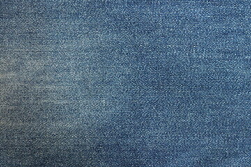 Top view of blue jeans fabric with white stains for background and decoration Textile texture and rough surface of jeans