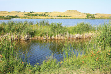 Sather Lake in Little Missouri National Grassland, North Dakota, USA
