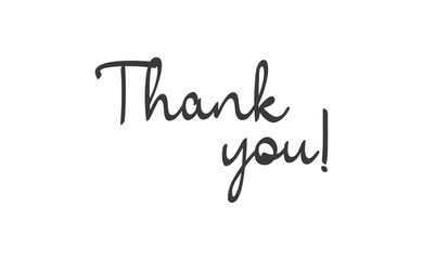 Thank you lettering. hand drawn style typographic phrase. Vector illustration isolated message.