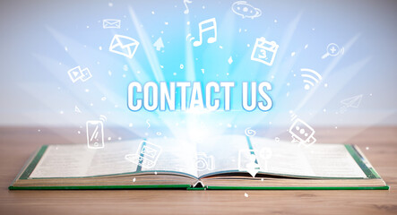 Fototapeta premium open book with business inscription