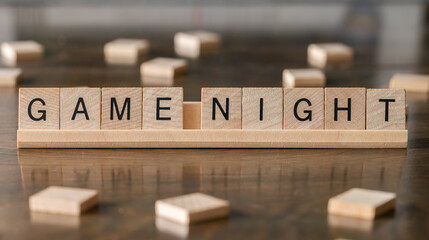 Wood Tiles Spelling out 