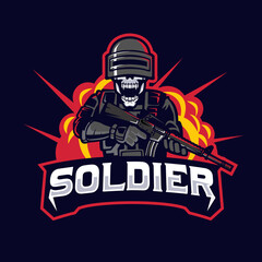 Undead soldier mascot logo design