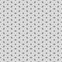 Seamless traditional Japanese ornament Kumiko.Black color lines.