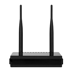 Wireless router or access point isolated on white background with clipping path