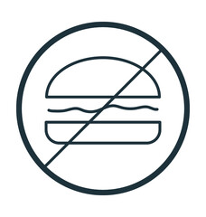 No Burger Vector Icon