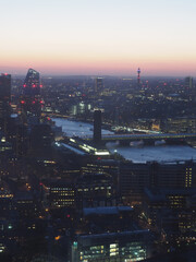 Obraz premium London skyline at dusk from the Shard 