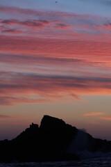 sunset  and clouds on the beach