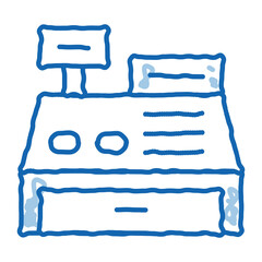 Cash Machine doodle icon hand drawn illustration