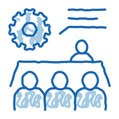 Meeting Training doodle icon hand drawn illustration