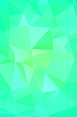 Abstract green vivid wallpaper mosaic background. Geometric triangle